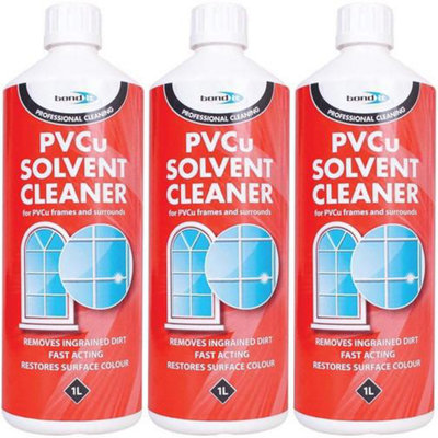 Bond It Pvcu Fast Acting Solvent Cleaner Clear, 1L ( Bottle) Bdc003(N) (Pack Of 3) Red