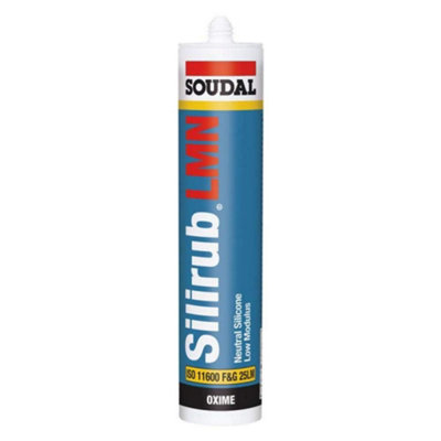 Soudal Silirub Lmn Neutral Silicone300MlWhite from B&Q