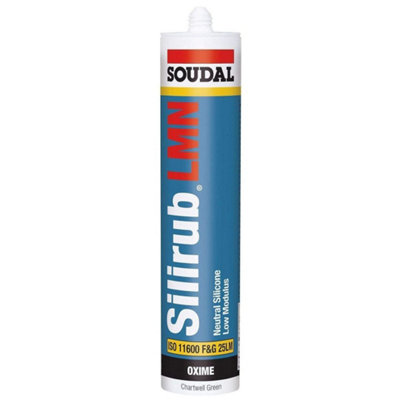 Soudal Silirub Lmn Neutral Silicone300MlChartwell Green from B&Q