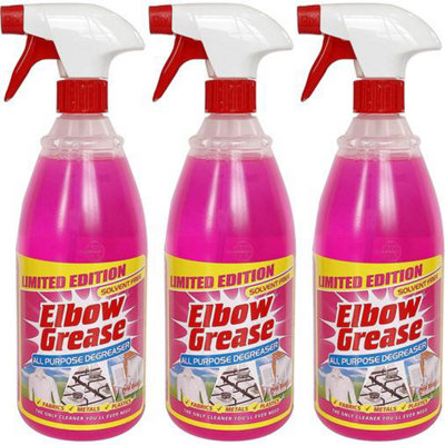 Elbow Grease Pink All Purpose Degreaser, Spray Bottle, Multi Use Cleaner (Pack Of 3) 1L