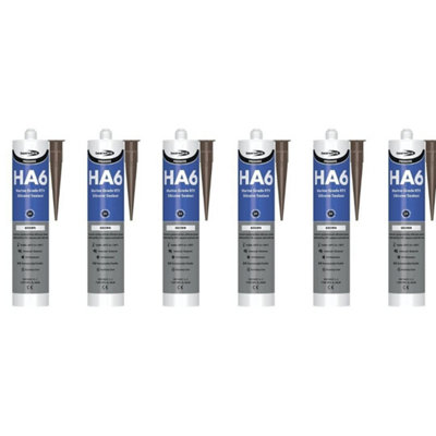 Bond It Premium Ha6 Silicone Sealant Brown 310Ml Pack Of 6 from B&Q