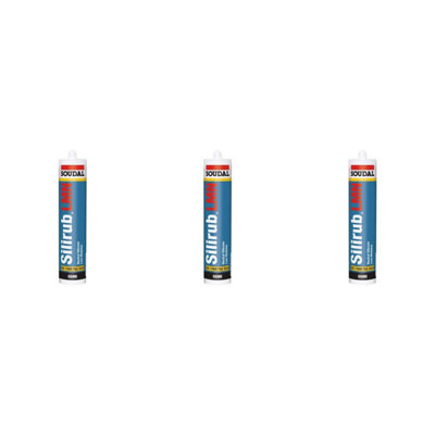 Soudal Silirub Lmn Neutral Silicone300MlBlack (Pack Of 3) from B&Q