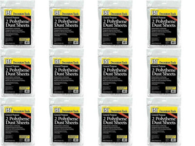 151 2 Polythene Dust Sheets (Pack Of 12) from B&Q