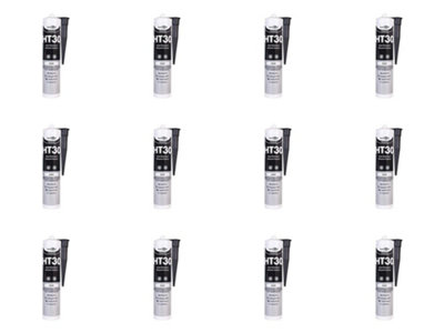 Bond It Ht30 High Temperature Heat Resistant 300 Deg Silicone Sealant (Pack Of 12) Black