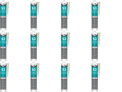 Bond It S3 High Performance Sanitary Grade Silicone Sealant, 310Ml Bds3iv (Pack Of 12) Ivory