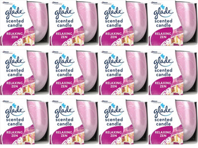 Glade Scented CandleAir Freshener Candle 120 G Relaxing Zen (Pack Of 12) from B&Q