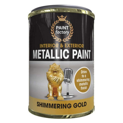 Paint Factory Metallic Paint Interior & Exterior Shimmering Gold 300Ml