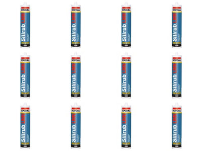 Soudal Silirub Lmn Neutral Silicone300MlBlack (Pack Of 12) from B&Q