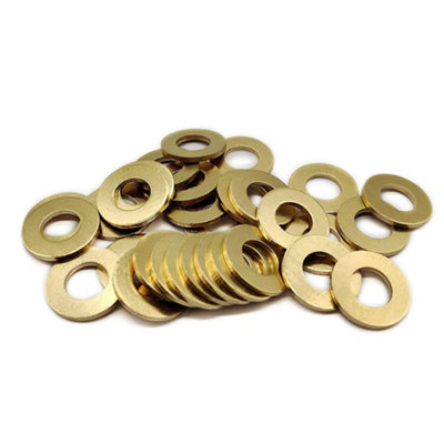 M3 Flat Form A Washers Solid Brass Zinc Din 125A Pack Of 20 from B&Q