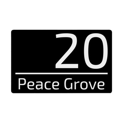 Personalised House Sign Made From Aluminium Customise With Any Number And Street Name 280 X 160mm (Black) from B&Q