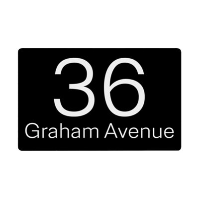 Personalised House Sign Made From Aluminium Customise With Any Number And Street Name 280 X 160mm (Black) from B&Q