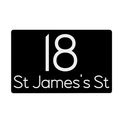 Personalised House Sign Made From Aluminium Customise With Any Number And Street Name 200 X 130mm (Black) from B&Q