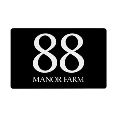 Personalised House Sign Made From Aluminium Customise With Any Number And Street Name 200 X 130mm (Black) from B&Q