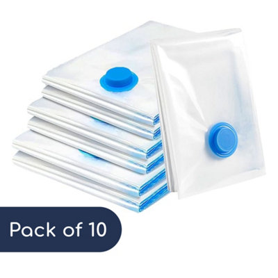 10X Durable Vacuum Storage Bags Space Saver Reusable Compression Bags For Clothes Duvets And Bedding(130X100Cm) from B&Q