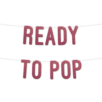 Ready To Top Glitter Baby Shower Banner,gender Reveal Party Garland DecorFor Boys Or Girls Baby Shower Party 7 Inch(Cerise) from B&Q