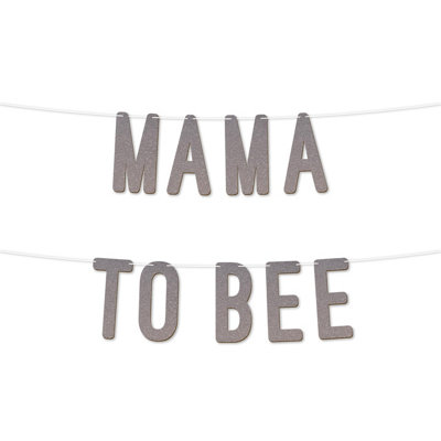 Mama To Be Glitter Baby Shower Banner,mom To Be Gender Reveal Party Garland DecorFor Baby Shower Party 7 Inch(Silver) from B&Q