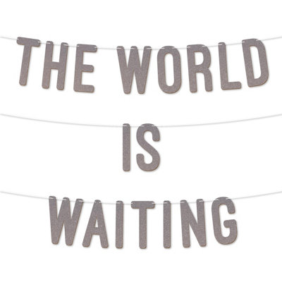 The World Is Waiting Graduation Banner,900Gsm Glitter Banner For University Or College Grad Parties,graduation Party Decor(Silver) from B&Q