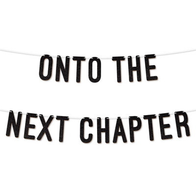 On To The Next Chapter Graduation Banner,900Gsm Glitter Banner For UniversityCollege Grad Parties,graduation Party Decor(Black) from B&Q