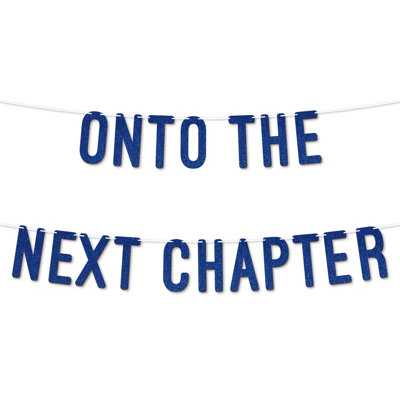 On To The Next Chapter Graduation Banner,900Gsm Glitter Banner For University Or College Grad Parties,graduation Party(Royal Blue) from B&Q
