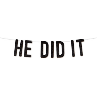 He Did It Graduation Banner,900 Gsm Glitter Banner For University Or College Grad Parties,graduation Celebration Decor(Black) from B&Q