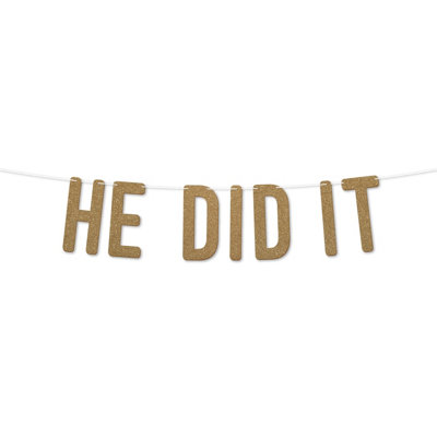 He Did It Graduation Banner,900 Gsm Glitter Banner For University Or College Grad Parties,graduation Celebration Decor(Gold) from B&Q