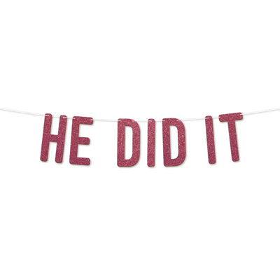 He Did It Graduation Banner,900 Gsm Glitter Banner For University Or College Grad Parties,graduation Celebration Decor(Cerise) from B&Q