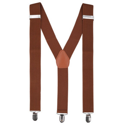 Neel Blue Y Shape Clip On Braces SuspenderBrown