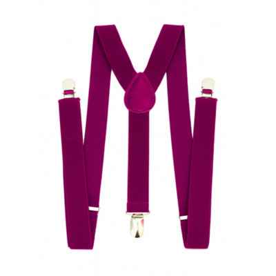 Neel Blue Y Shape Clip On Braces SuspenderWine