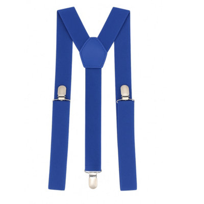 Neel Blue Y Shape Clip On Braces SuspenderRoyal Blue