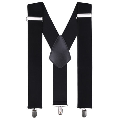 Neel Blue Y Shape Clip On Braces SuspenderBlack