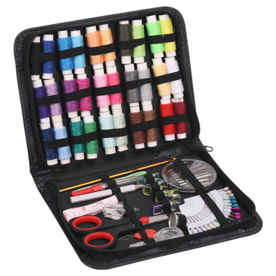 Neel Blue 100Pcs Sewing Repair Kit With Case Threads Needles Scissors Dressmaking Home Art Crafts from B&Q
