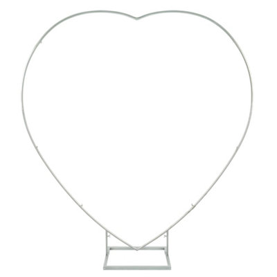 Neel Blue Heart Shape Arch Stand Metal Backdrop Stand Garden Arbors6.5FtWhite from B&Q
