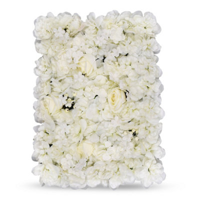 Neel Blue Artificial Flower Wall Backdrop Panel60Cm X 40CmWhite With Berries from B&Q