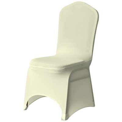 Neel Blue 1Pc Spandex Arched Front Chair Covers Stretch Fabric Removable Washable SlipcoversIvory from B&Q