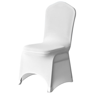 Neel Blue 1Pc Spandex Arched Front Chair Covers Stretch Fabric Removable Washable SlipcoversWhite from B&Q