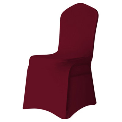 Neel Blue Front Flat Chair Cover For Wedding DecorationBurgandyPack Of 1 from B&Q