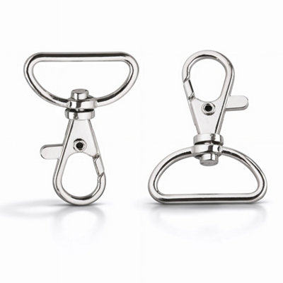 B&Q -  20mm Silver Lobster Claw Clasp Swivel Trigger Clip With Keyring