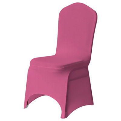 Neel Blue 1Pc Spandex Arched Front Chair Covers Stretch Fabric Removable Washable SlipcoversFushia from B&Q