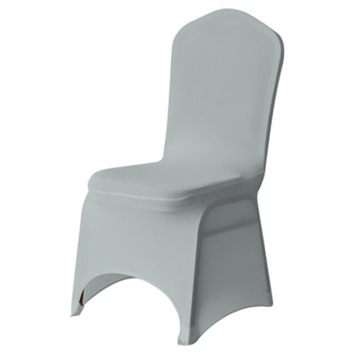 Neel Blue 1Pc Spandex Arched Front Chair Covers Stretch Fabric Removable Washable SlipcoversSilver from B&Q