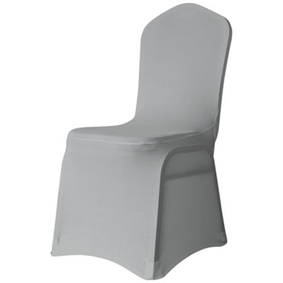 Neel Blue 1Pc Spandex Polyester Stretch Chair CoverWashable & Removable SlipcoversSilver from B&Q