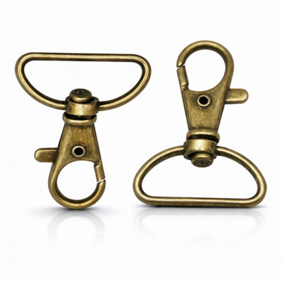 B&Q -  20mm Bronze Lobster Claw Clasp Swivel Trigger Clip With Keyring