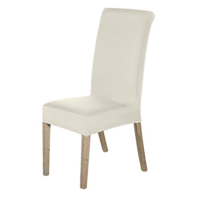 Neel Blue 1Pc High-Back Spandex StretchUniversal Armless Chair Protective SlipcoversIvory from B&Q
