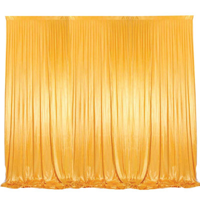 B&Q -  3X6 M Ice Silk Backdrop Curtain Photography Scenery For Christmas Events DecorGold