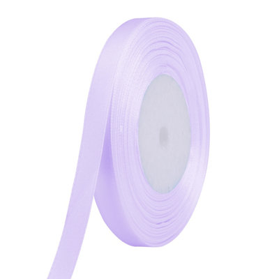 B&Q -  10mm Lilac Purple Double Sided Satin Polyester Ribbon Roll25 Metres