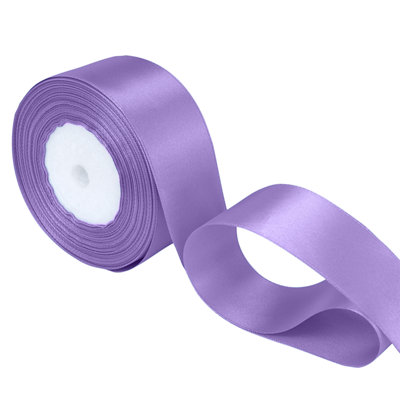 B&Q -  25mm Lilac Purple Double Sided Satin Polyester Ribbon Roll25 Metres