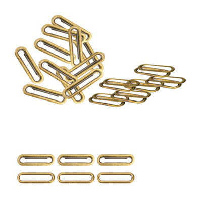 Neel Blue 30mm Oval Shape Brass Eyelets With WashersBronze50Pcs from B&Q