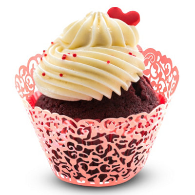 B&Q -  25Pcs Pink Paper Cupcake & Muffin Wrapper For BirthdaysWeddingsSpecial Events