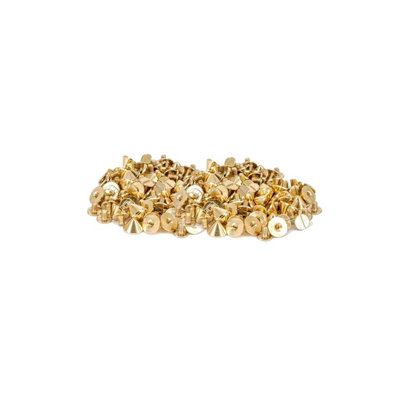 Neel Blue 9.5mm X 6mm Gold Punk Spike Cone Screwback Studs Rivets50Pcs from B&Q