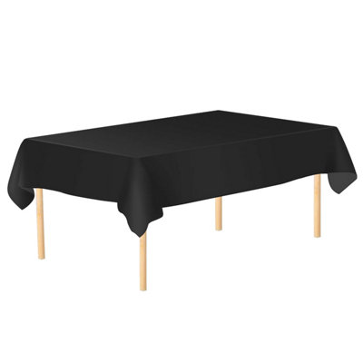 Neel Blue Black Plastic Table CoverDisposable Wipe Clean Waterproof Tablecloth54"x72" from B&Q