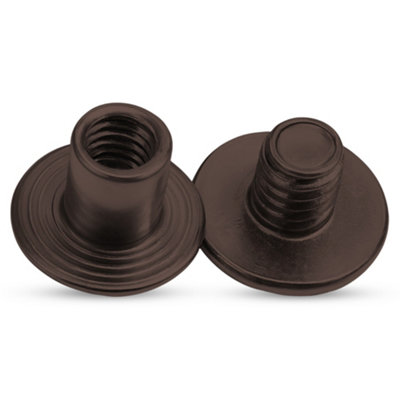 B&Q -  Pack Of 10 Flat Head Screwback StudsL(9mm) W(6mm) Chicago RivetBlack